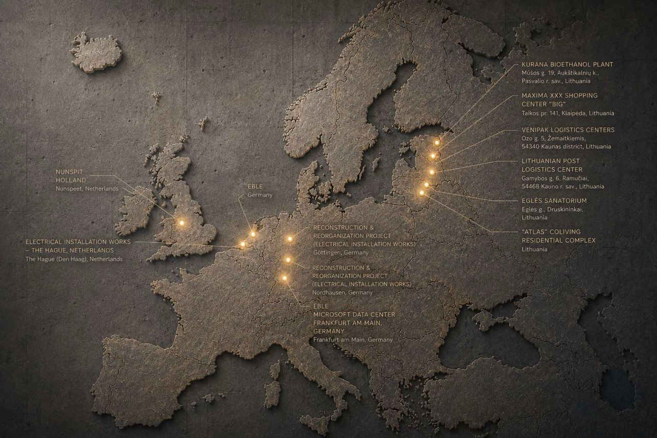 Map of selected Diamantas projects across Europe